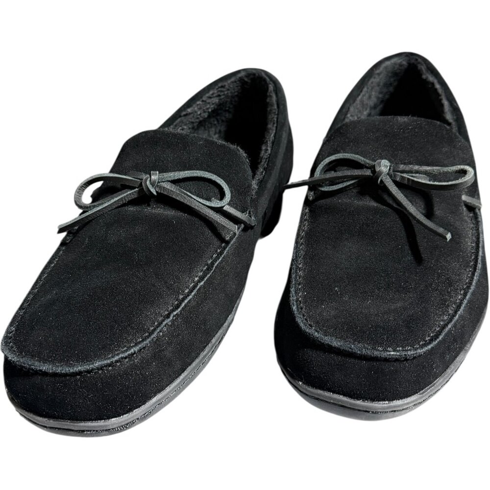 Vionic Irving Adler Men's Black Suede Moccasin Shoes Size 12 NIB Slippers - Picture 4 of 8